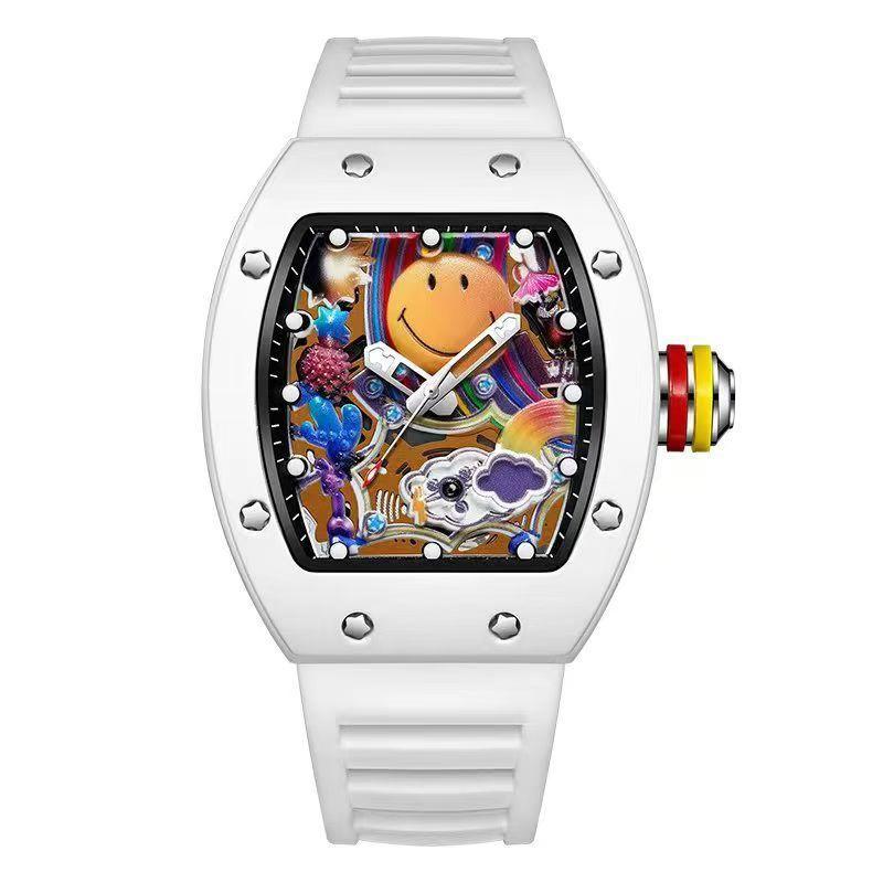 RM Smiley Face Silicon Strap Watch - Premium Quality Timepiece