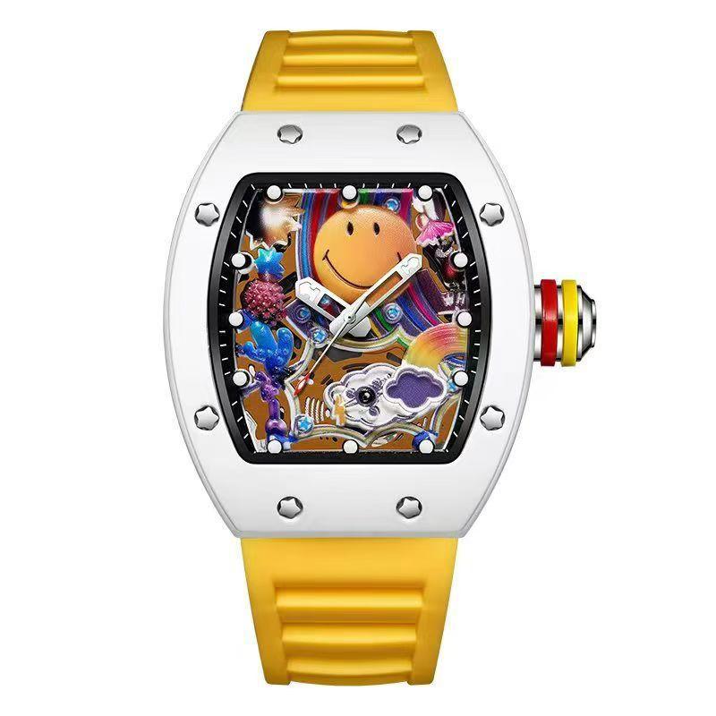 RM Smiley Face Silicon Strap Watch - Premium Timepiece - Image 2