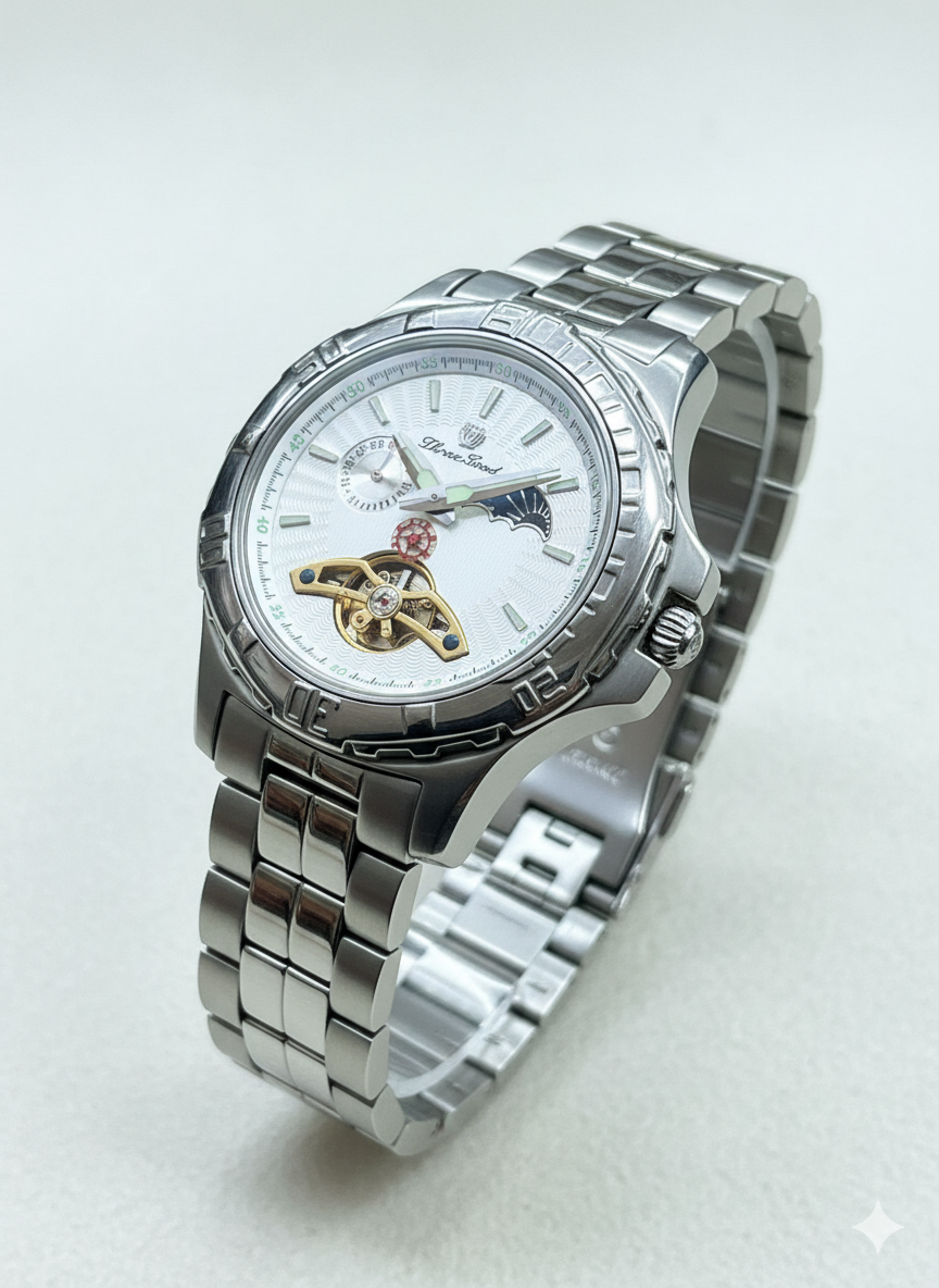 Three Goods - TG German Automatic Tourbillion Timepiece / Moonface Chronometer TP - Image 2