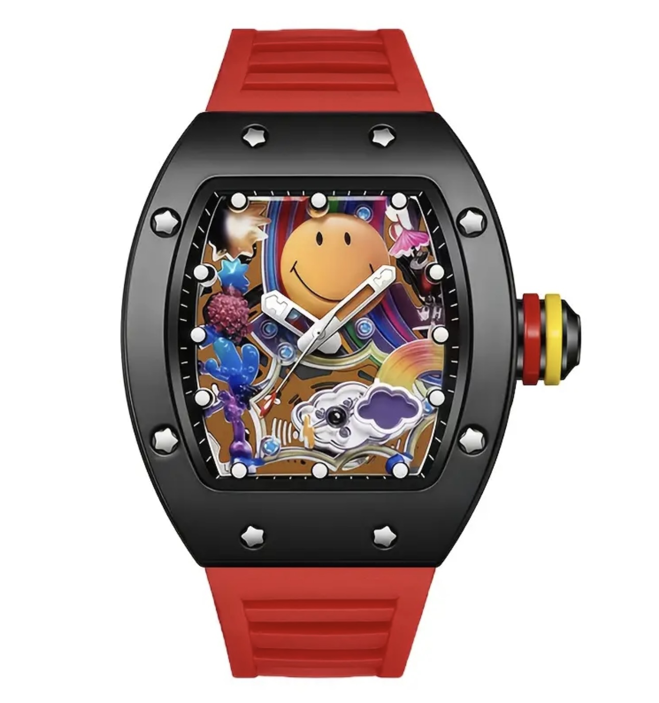 RM Smiley Face Silicon Strap Watch - Premium Timepiece