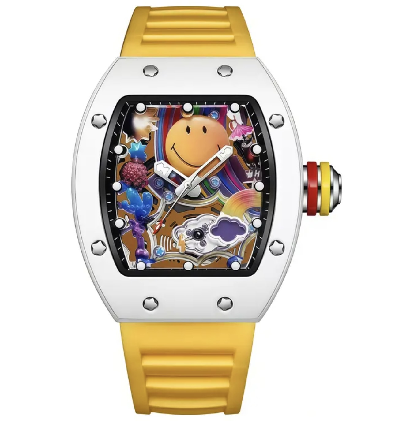RM Smiley Face Silicon Strap Watch - Premium Timepiece - Image 3