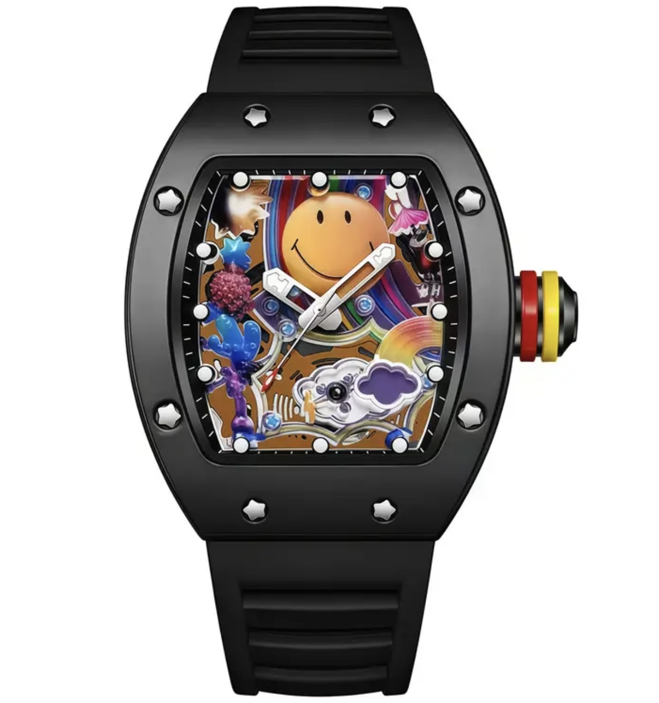 RM Smiley Face Silicon Strap Watch - Premium Timepiece - Image 2