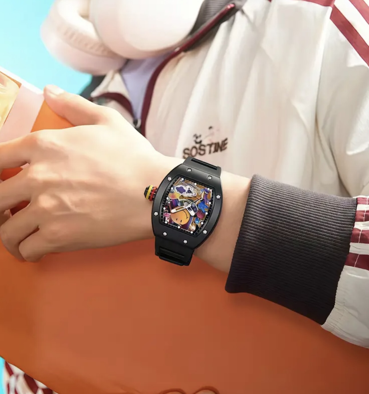 RM Smiley Face Silicon Strap Watch - Premium Timepiece - Image 7