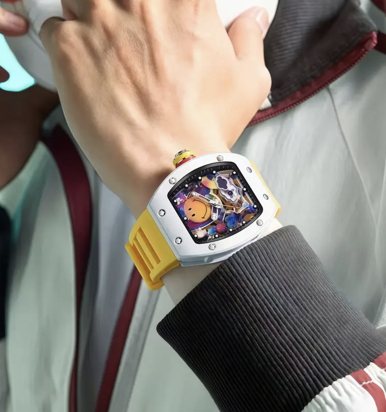 RM Smiley Face Silicon Strap Watch - Premium Timepiece - Image 5