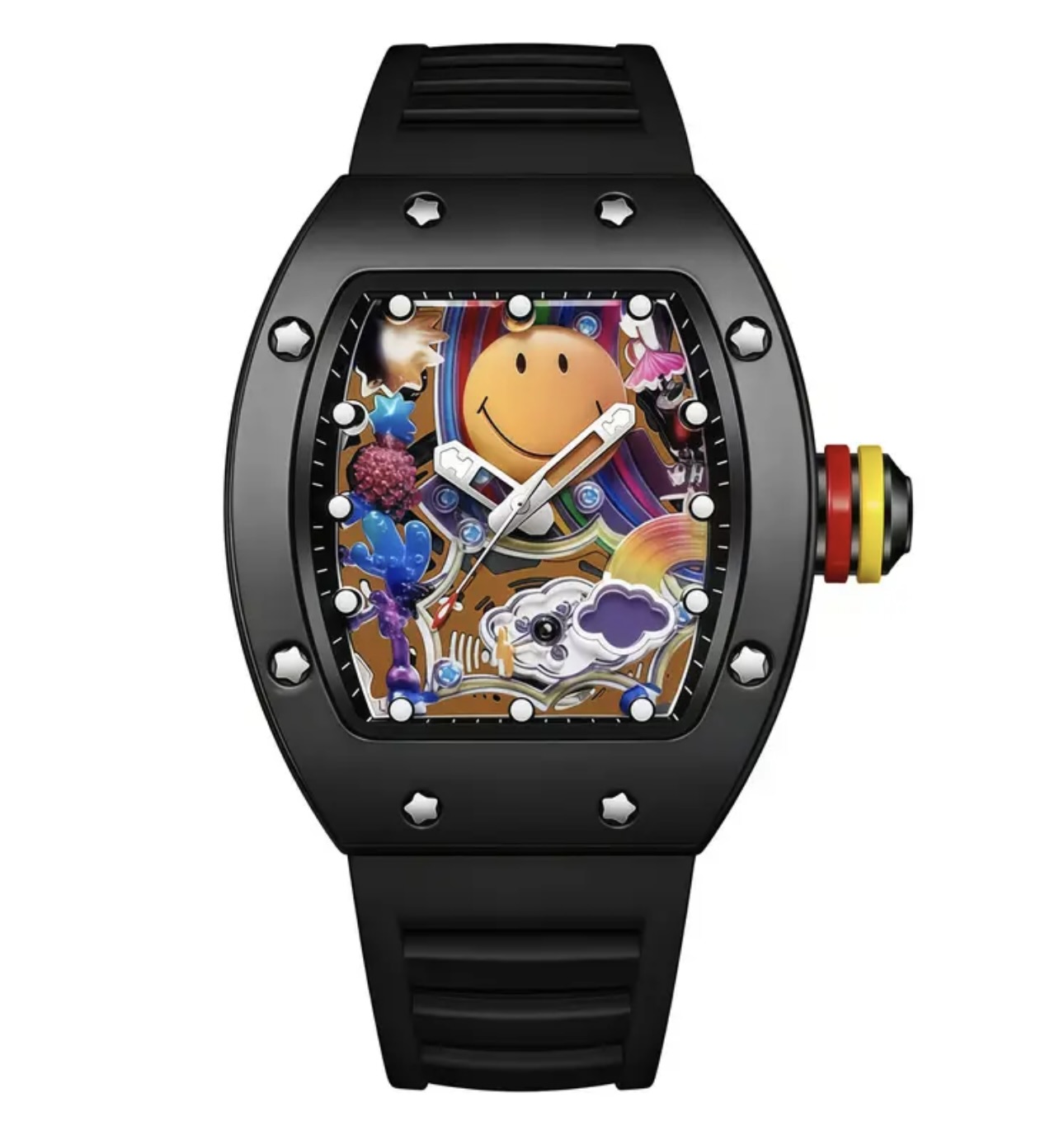 RM Smiley Face Silicon Strap Watch - Premium Timepiece