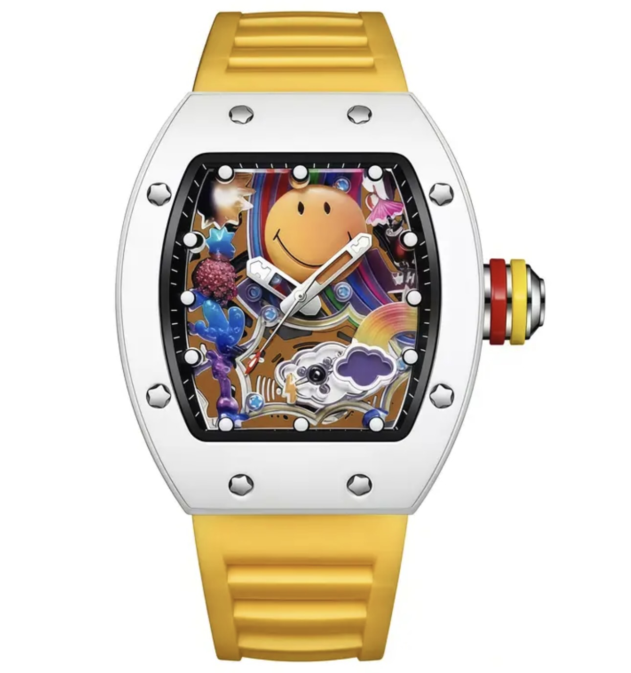 RM Smiley Face Silicon Strap Watch - Premium Timepiece - Image 6