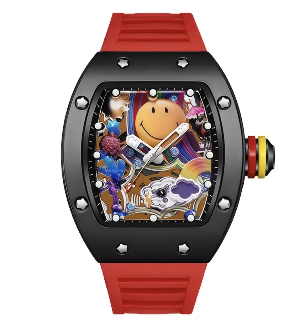 RM Smiley Face Silicon Strap Watch - Premium Timepiece - Image 3