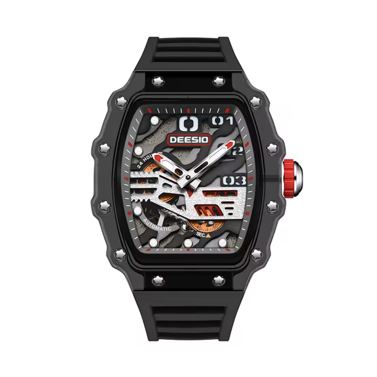 Deesio Wine Barrel Original Automatic Mechanical Skeleton Watch - Image 2