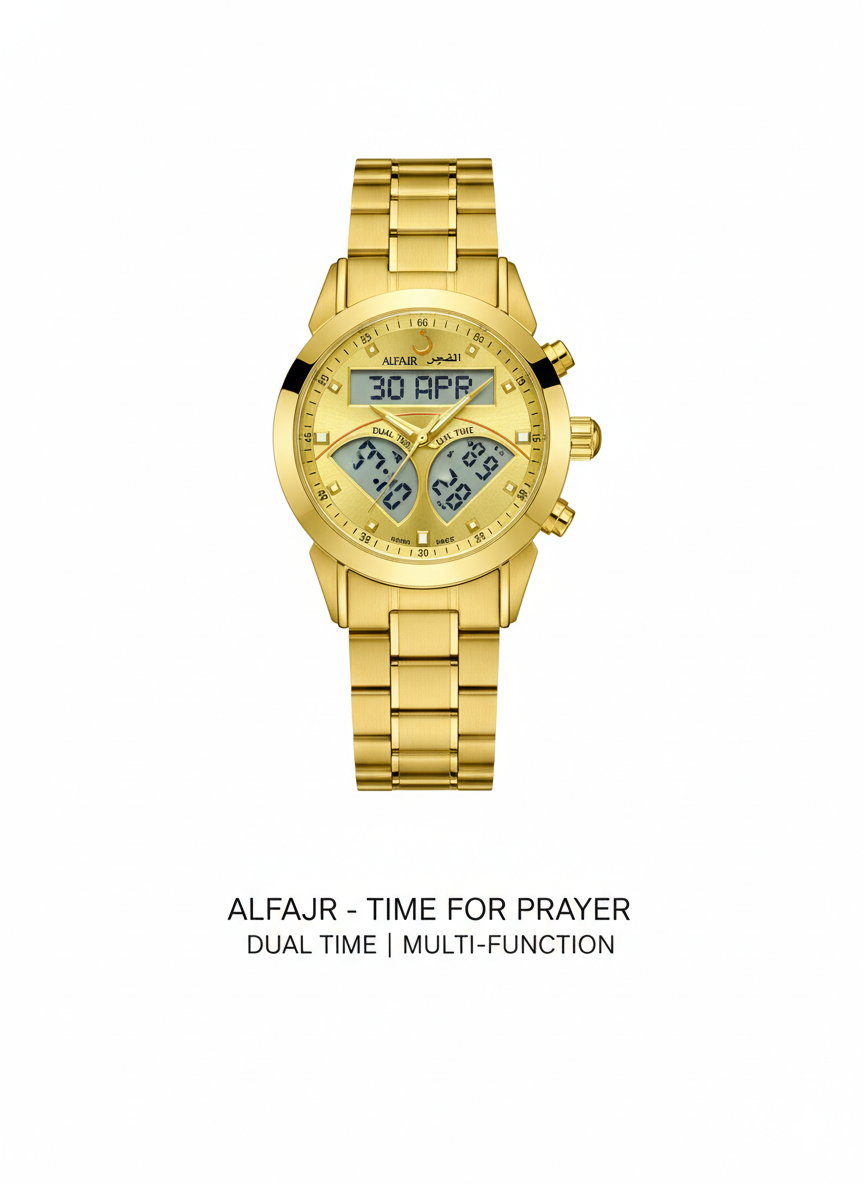 Alfajr WA-22 Swiss Made Dual Time - Azan Time