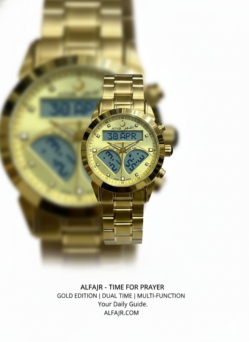 Alfajr WA-22 Swiss Made Dual Time - Azan Time - Image 4