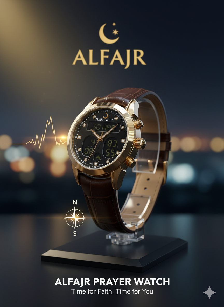 Alfajr WA-46 -Ref 812809 Swiss Made Dual Time - Premium Strap Watch - Image 5