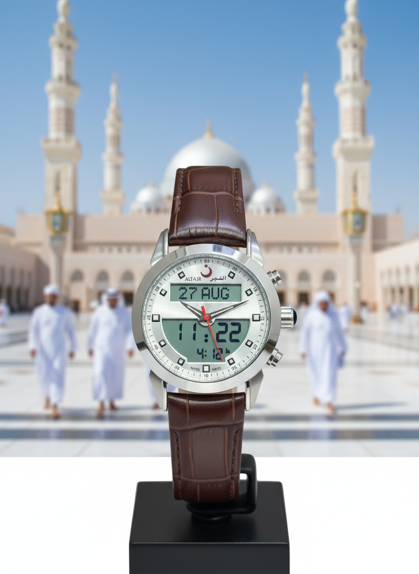 Alfajr WA-41 -Ref 812806 Swiss Made Dual Time - Premium Strap Watch