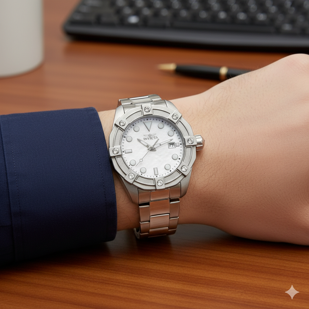 INVICTA Unisex Angel Mother of Pearl Dial Model 20318 Original Watch - Image 5