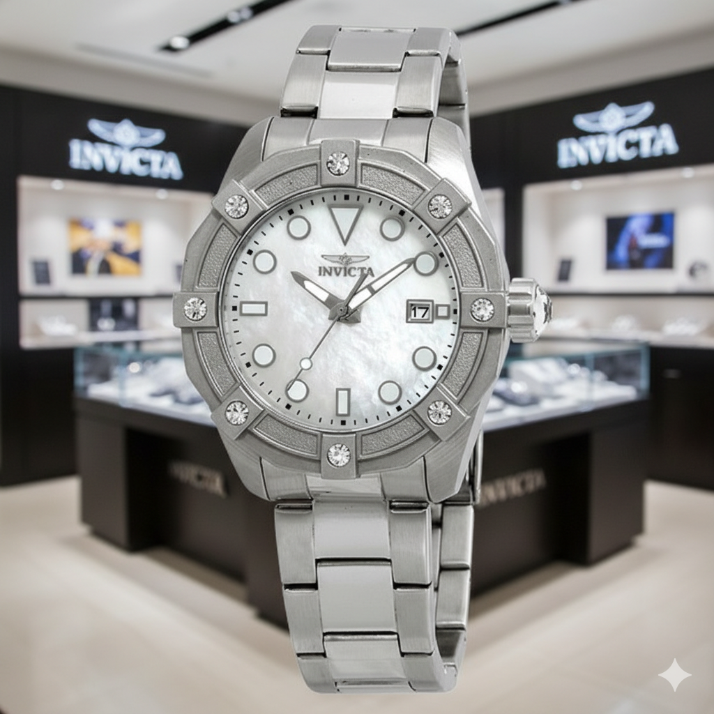 INVICTA Unisex Angel Mother of Pearl Dial Model 20318 Original Watch