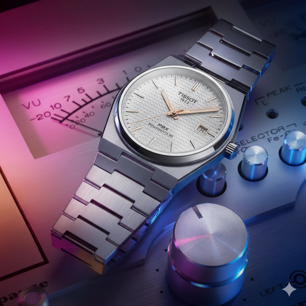 Tissot PRX Powermatic 80 Grey Stainless Steel Silver Dial Automatic Watch - Italian Grade - Image 4