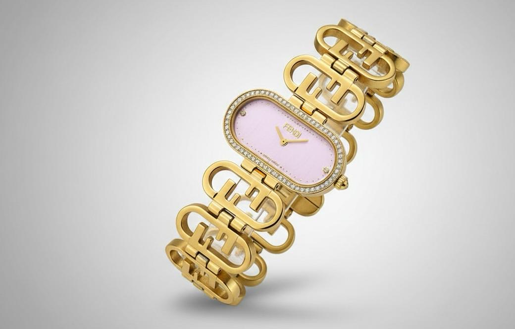 Fendi O'Lock stainless steel watch - Diamond Bezel / Swiss Original ladies Watch - Image 2