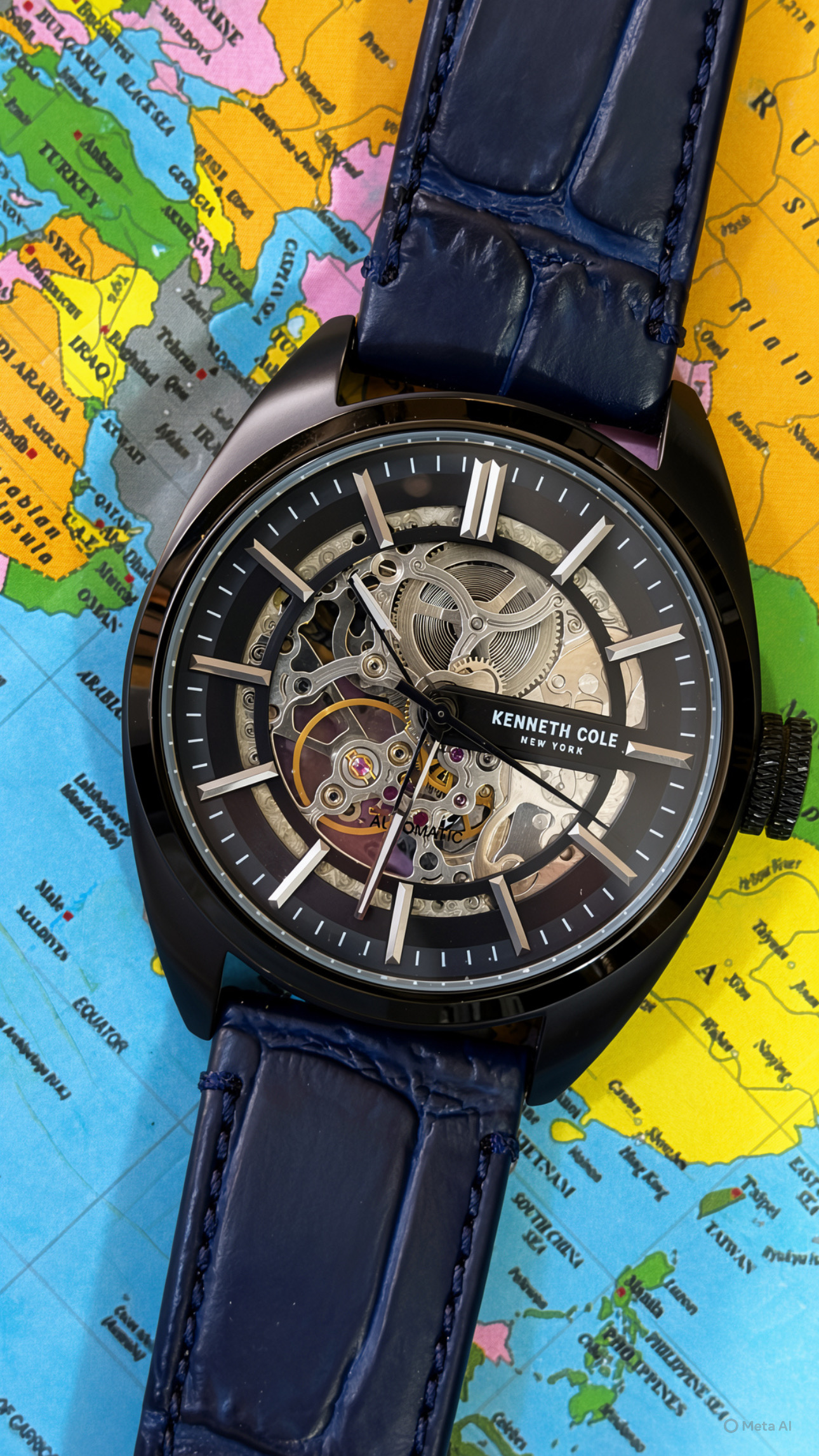 Kenneth Cole New York Men's Automatic Skeleton Watch - Model No KC50064001