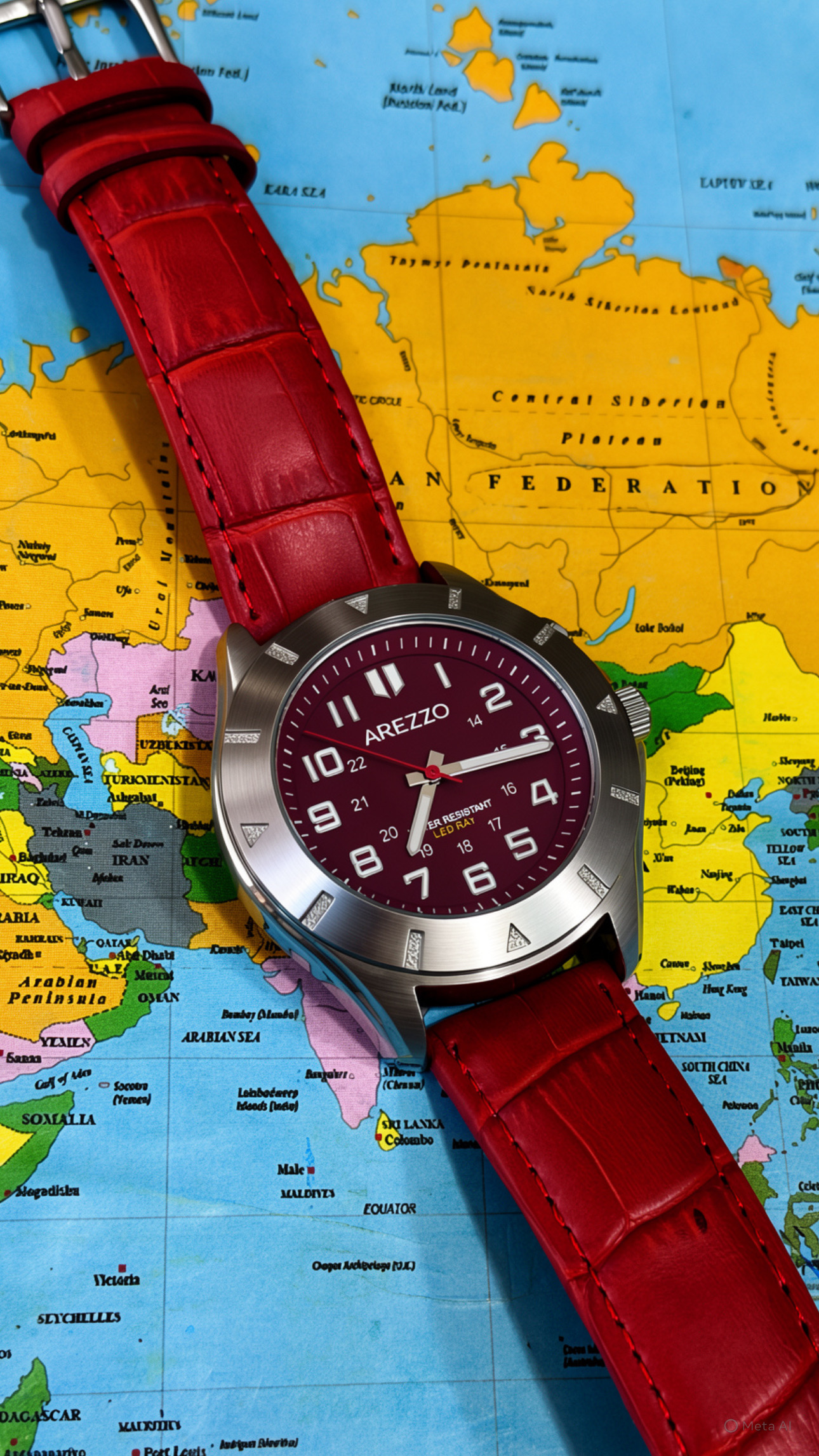Arezzo - Japan Made Original Watch With Lighting Function LED RAY For Night - Image 2