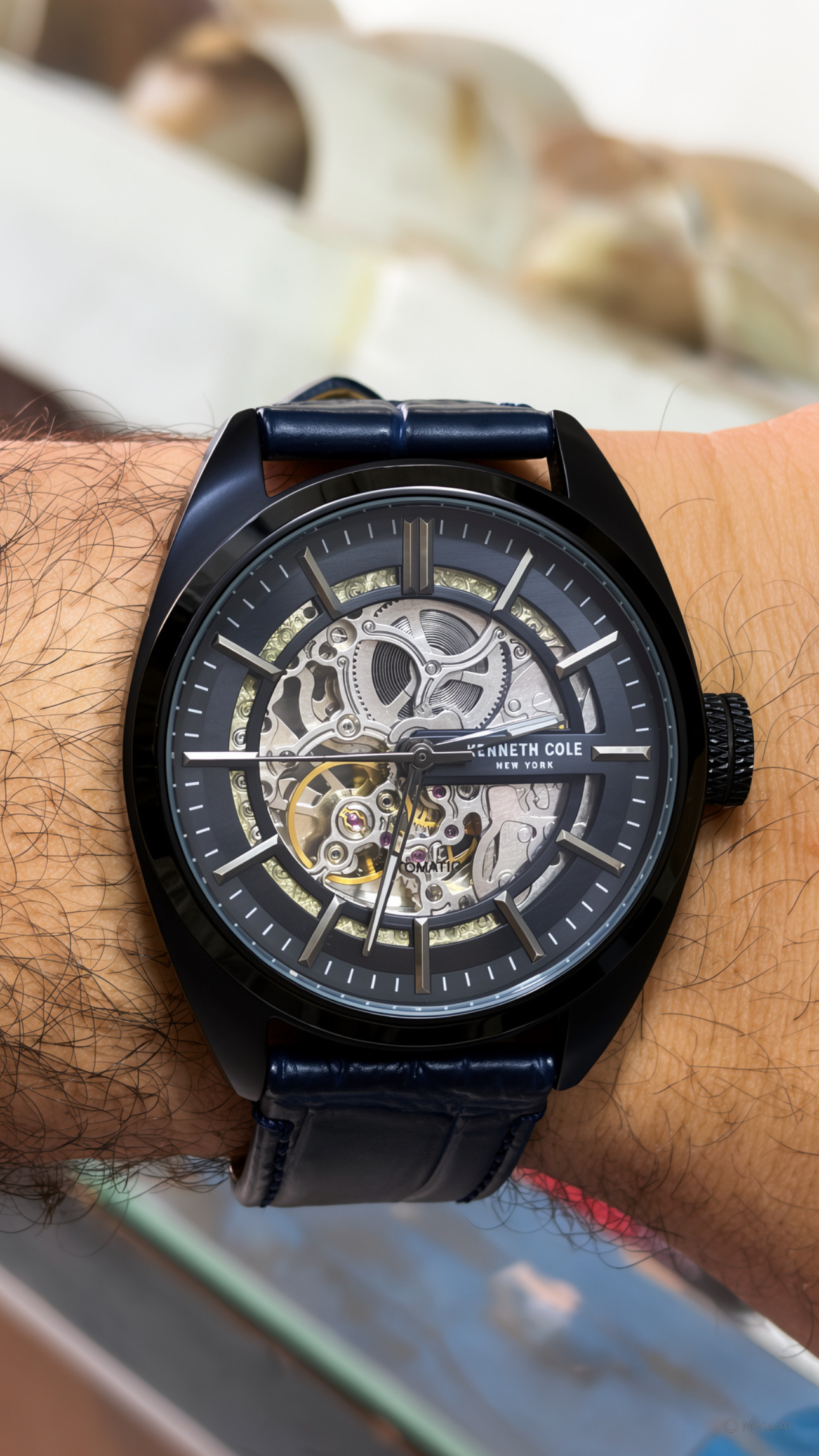 Kenneth Cole New York Men's Automatic Skeleton Watch - Model No KC50064001 - Image 5